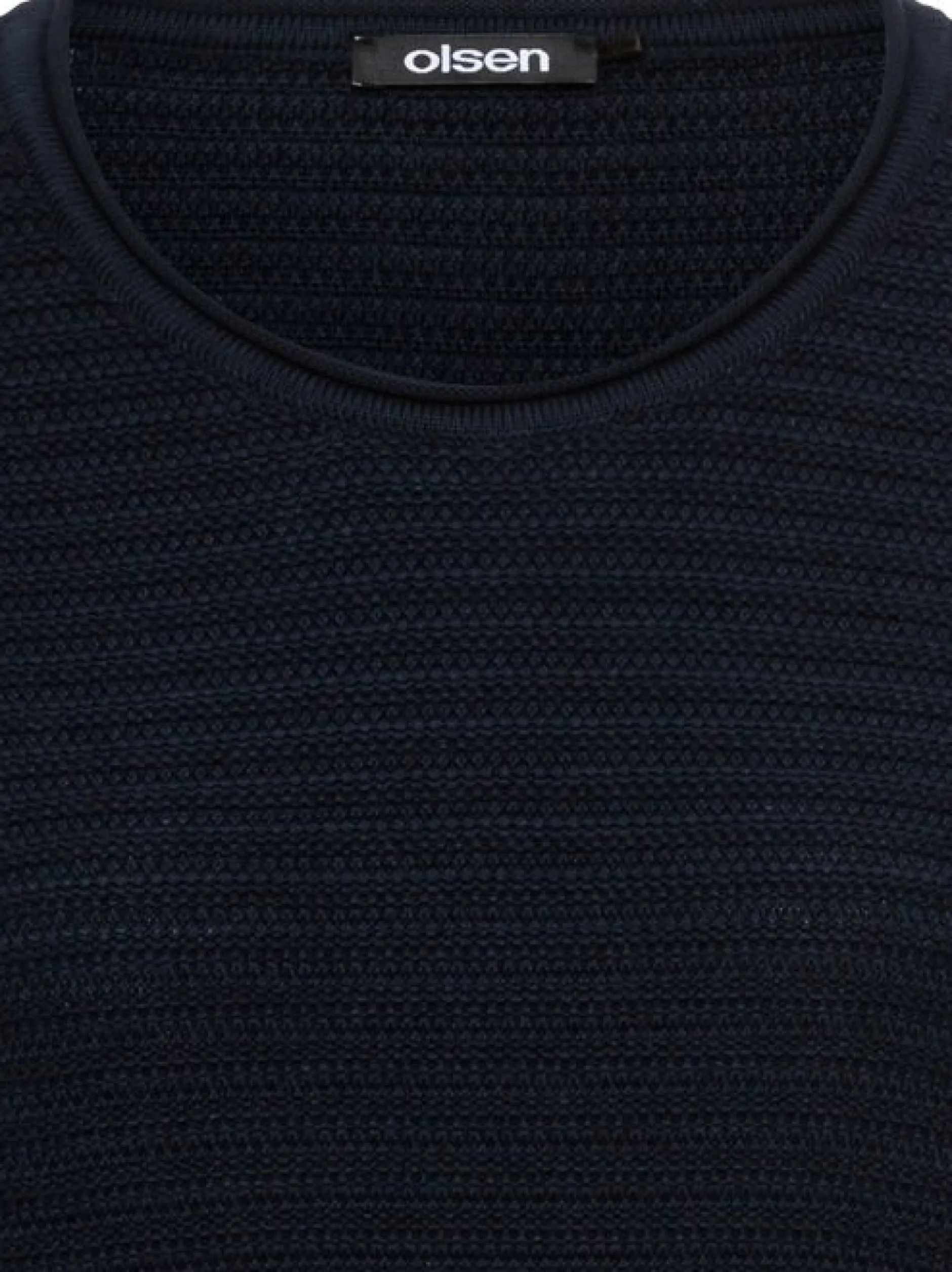 Olsen Damen Pullover in blau - Ausschnitt: Rundhals