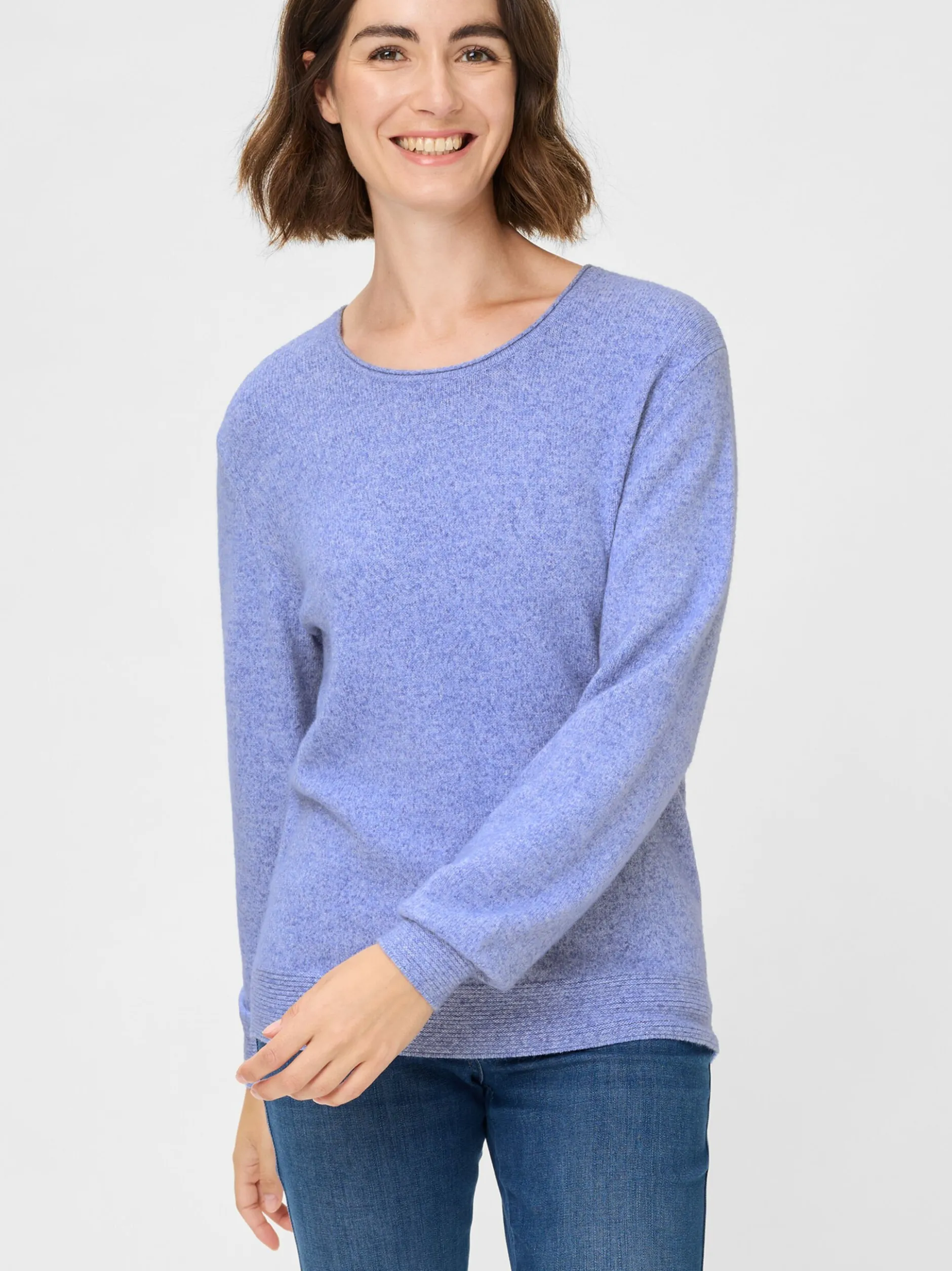 Olsen Damen Pullover in flieder - Ausschnitt: Rundhals