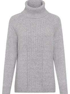 Olsen Damen Pullover in grau - Ausschnitt: Rundhals