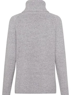 Olsen Damen Pullover in grau - Ausschnitt: Rundhals