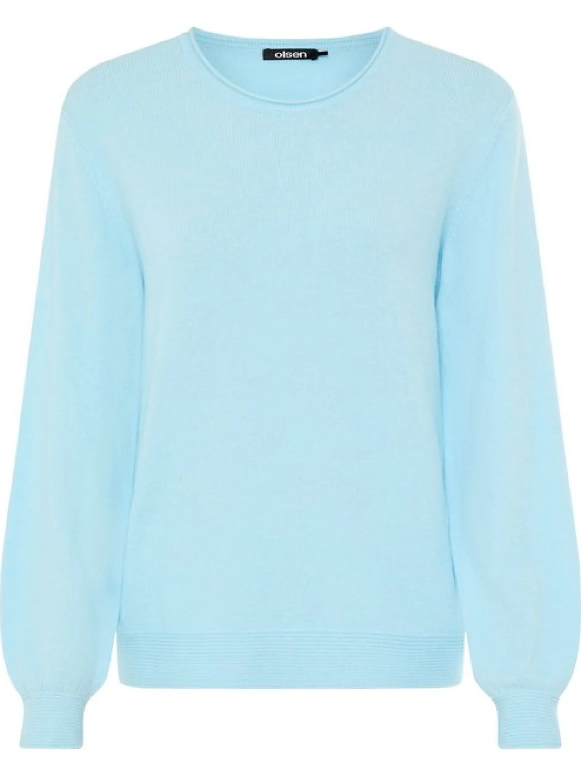 Olsen Damen Pullover in hellblau - Ausschnitt: Rundhals