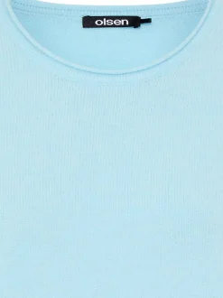 Olsen Damen Pullover in hellblau - Ausschnitt: Rundhals