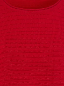 Olsen Damen Pullover in rot - Ausschnitt: Rundhals