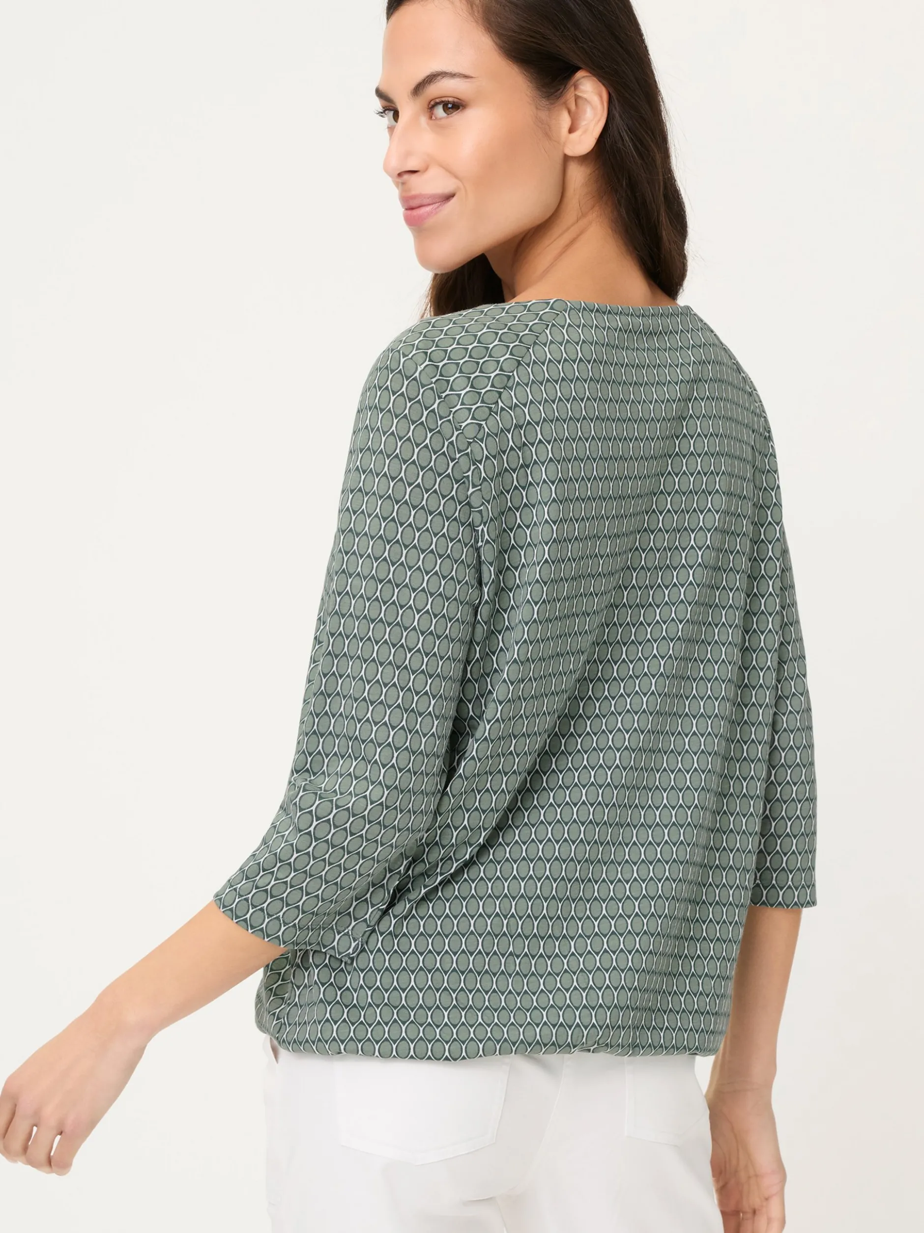 Olsen Damen Shirt - Clara in lind tanne - Ärmel: 3/4 Arm