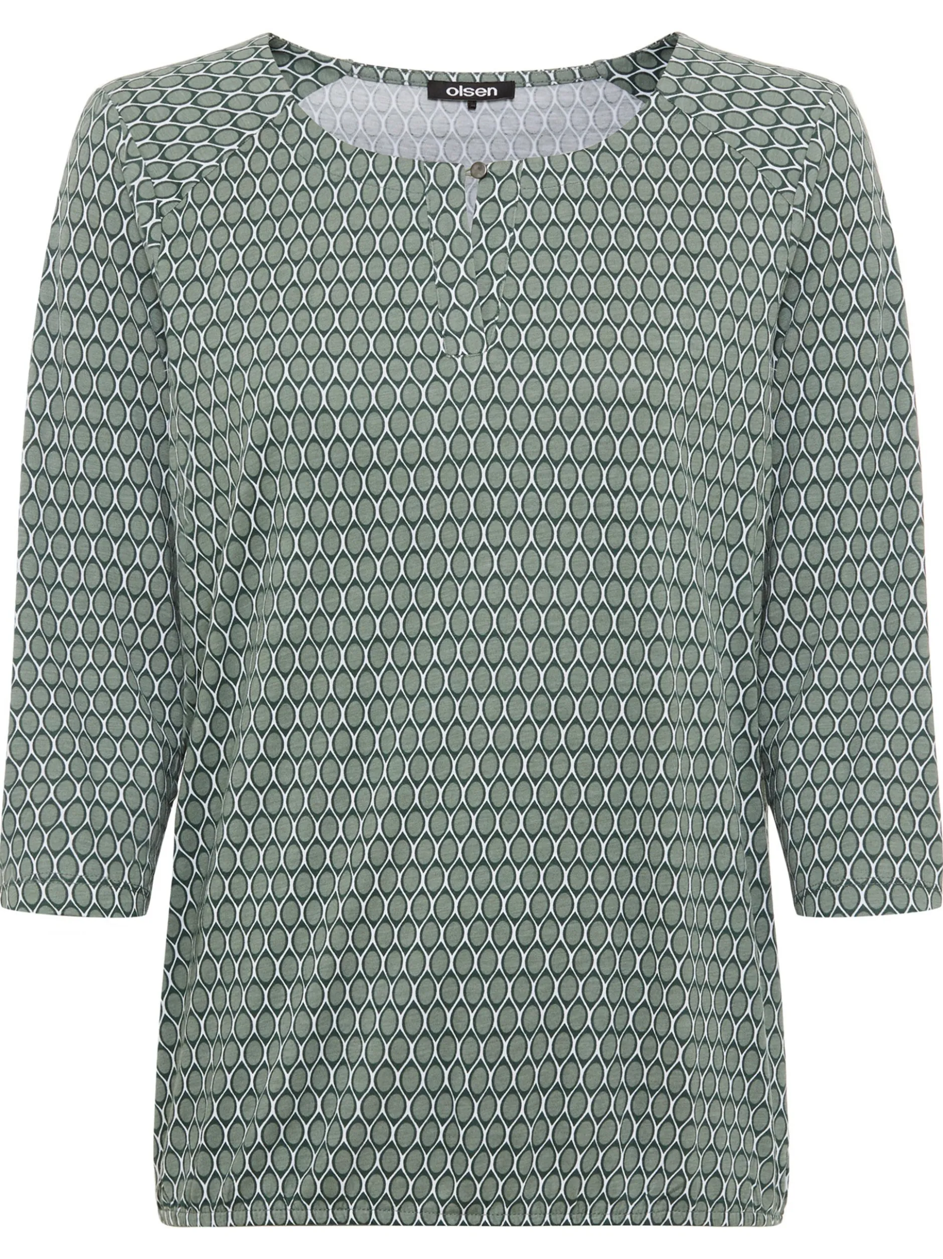 Olsen Damen Shirt - Clara in lind tanne - Ärmel: 3/4 Arm