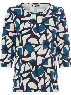 Olsen Damen Shirt in blau - Ausschnitt: Rundhals
