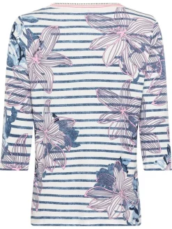 Olsen Damen Shirt in blau - Ausschnitt: Rundhals