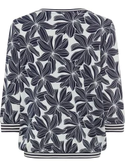 Olsen Damen Shirt in blau - Ausschnitt: Rundhals