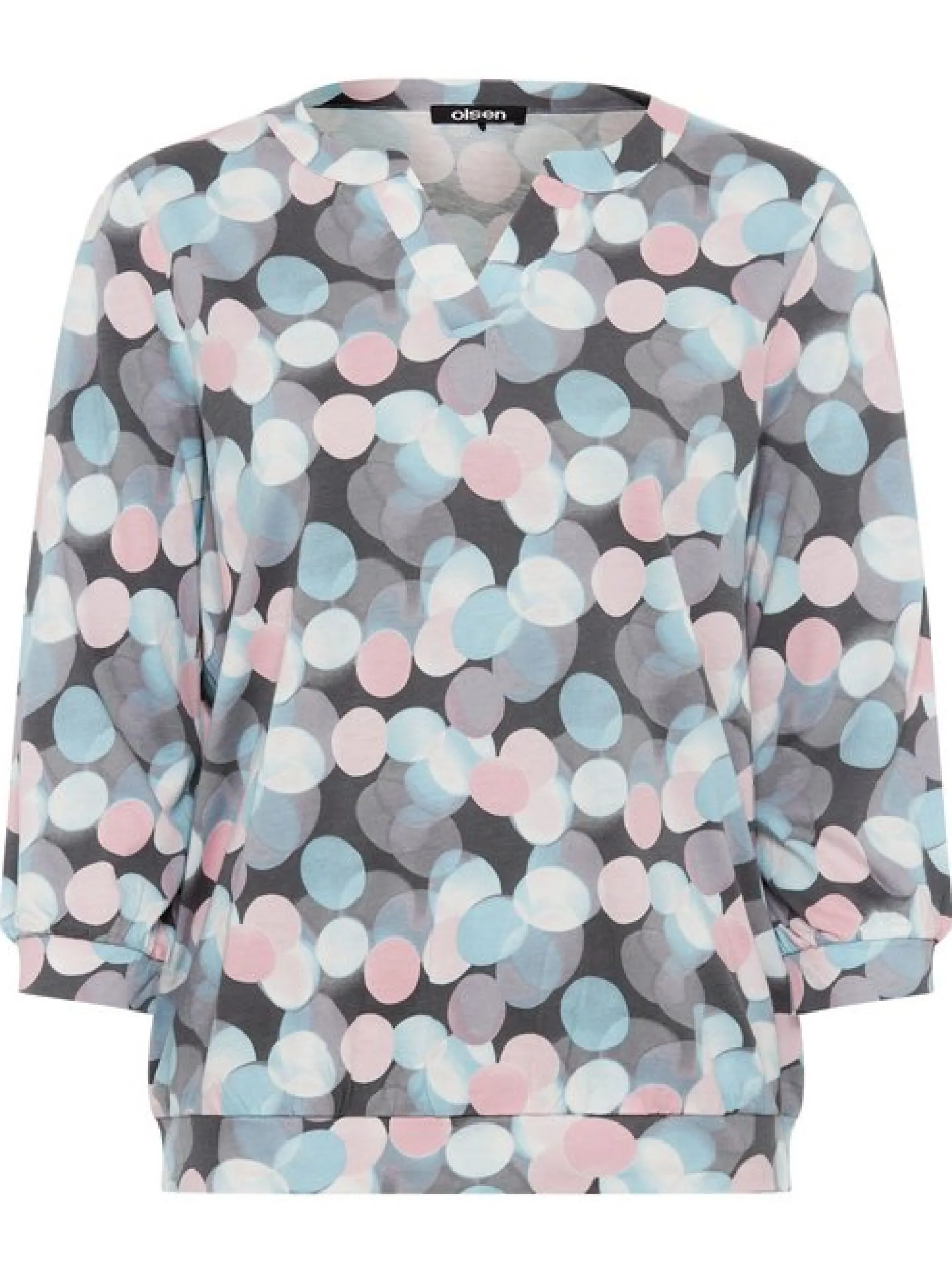 Olsen Damen Shirt in blau mehrfarbig - Ärmel: 3/4 Arm