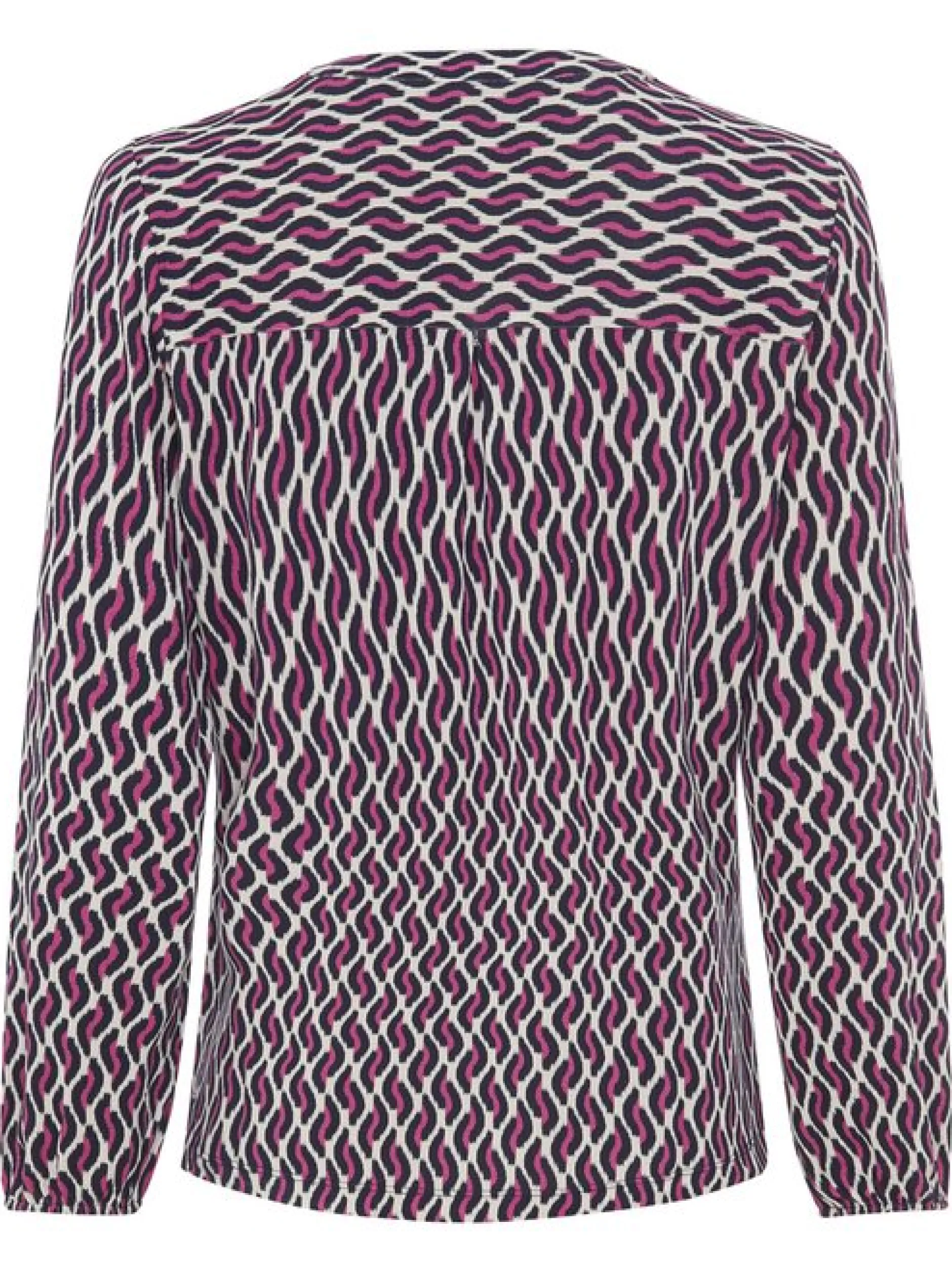 Olsen Damen Shirt in lila - Ausschnitt: V-Ausschnitt