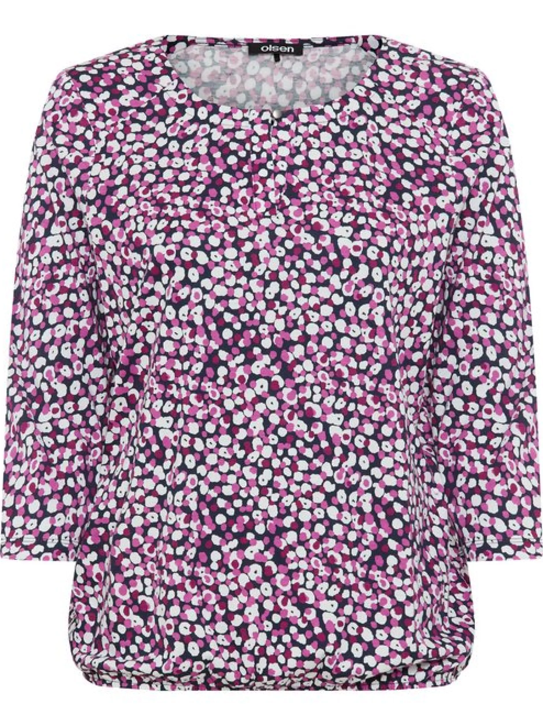 Olsen Damen Shirt in lila - Ausschnitt: Rundhals