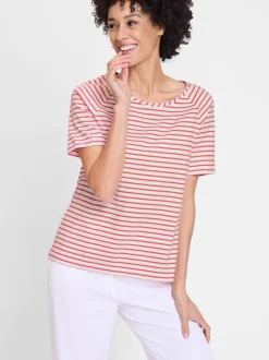 Olsen Damen Shirt in rosa - Ausschnitt: Rundhals