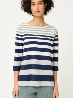 Olsen Damen Shirt in schilf marine - Ärmel: 3/4 Arm