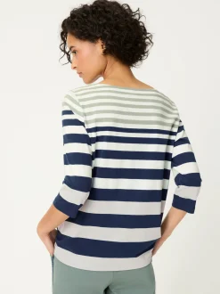 Olsen Damen Shirt in schilf marine - Ärmel: 3/4 Arm