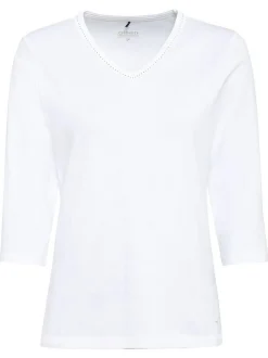 Olsen Damen Shirt in weiß - Ausschnitt: V-Ausschnitt