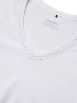 Olsen Damen Shirt in weiß - Ausschnitt: V-Ausschnitt