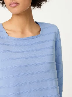 Olsen Damen Strickpullover in hellblau - Ärmel: 3/4 Arm