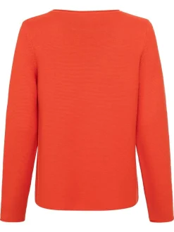 Olsen Damen Strickpullover in orange - Ärmel: langarm