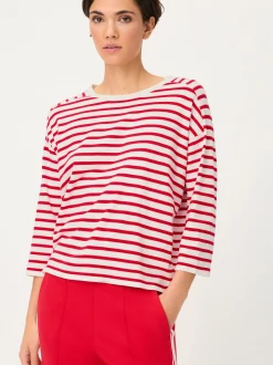 Olsen Damen Strickshirt - Cora in rot weiß