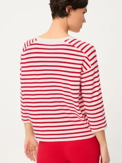 Olsen Damen Strickshirt - Cora in rot weiß