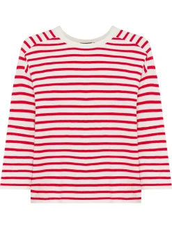 Olsen Damen Strickshirt - Cora in rot weiß