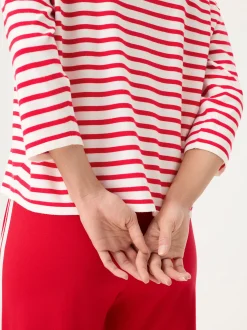 Olsen Damen Strickshirt - Cora in rot weiß