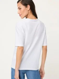 Olsen Damen T-Shirt - Hannah in weiß blau