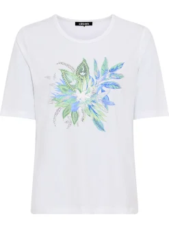 Olsen Damen T-Shirt - Hannah in weiß blau