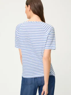 Olsen Damen T-Shirt - Hannah in weiß blau