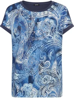 Olsen Damen T-Shirt in indigo - Ausschnitt: Rundhals