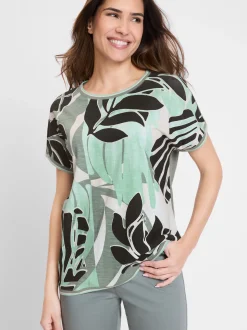 Olsen Damen T-Shirt in khaki - Ausschnitt: Rundhals