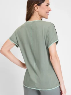 Olsen Damen T-Shirt in khaki - Ausschnitt: Rundhals