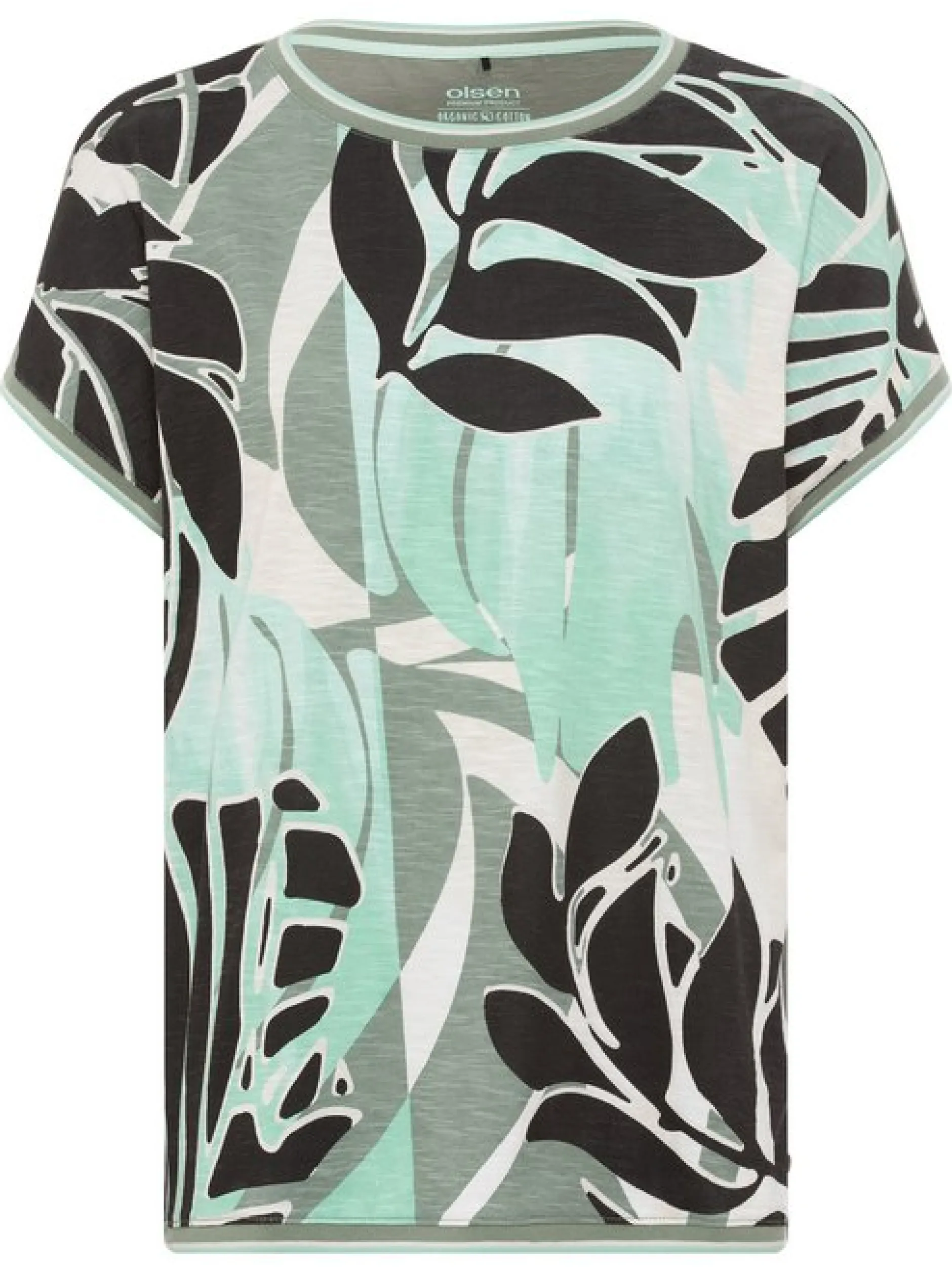 Olsen Damen T-Shirt in khaki - Ausschnitt: Rundhals