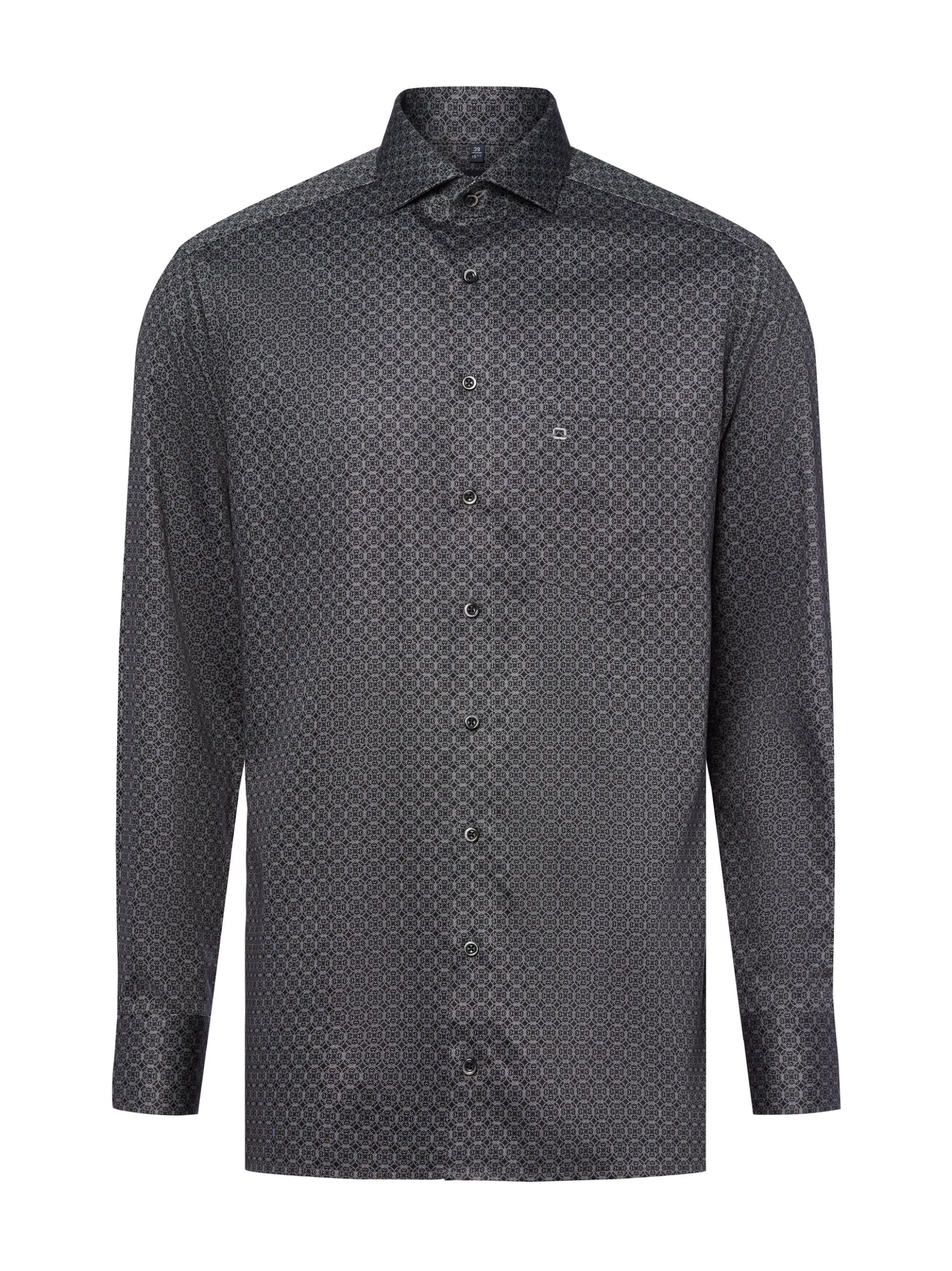 OLYMP Luxor modern fit Herren Hemd in anthrazit schwarz