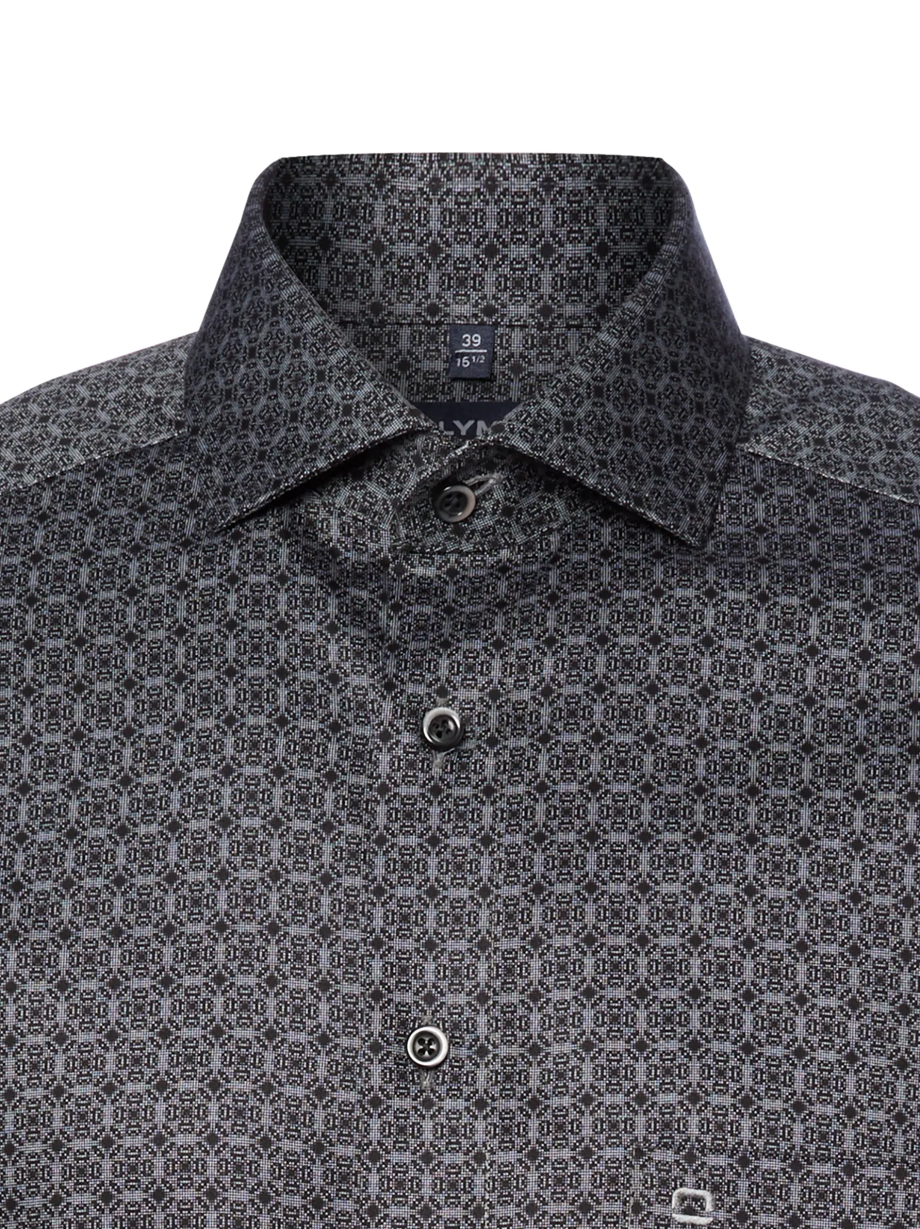 OLYMP Luxor modern fit Herren Hemd in anthrazit schwarz