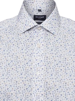 OLYMP Luxor modern fit Herren Businesshemd - Modern Fit in weiß blau