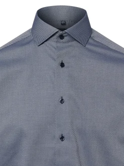 OLYMP Luxor modern fit Herren Businesshemd in marine hellblau