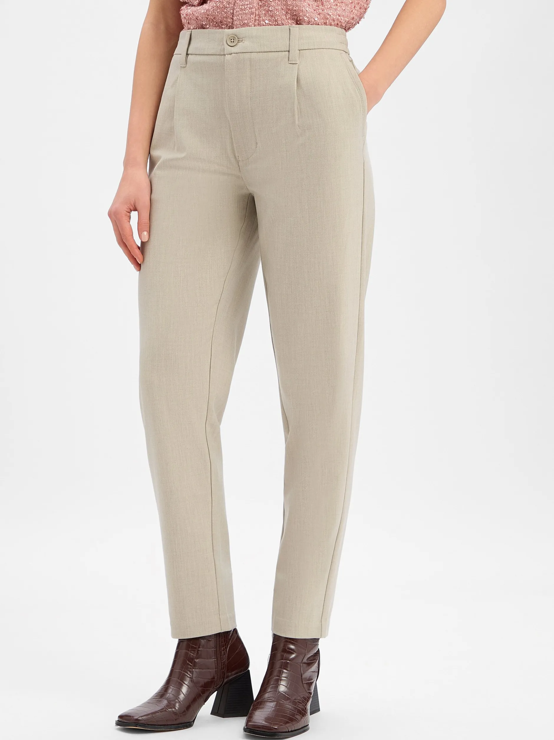 Only&Sons Herren Bundfaltenhose - Lou Eno Life in kitt