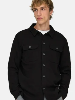 Only&Sons Herren Hemdjacke - Newkodyl in schwarz