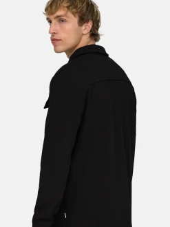 Only&Sons Herren Hemdjacke - Newkodyl in schwarz