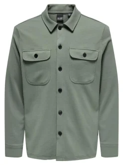 Only&Sons Herren Hemdjacke - Newkodyl in grün