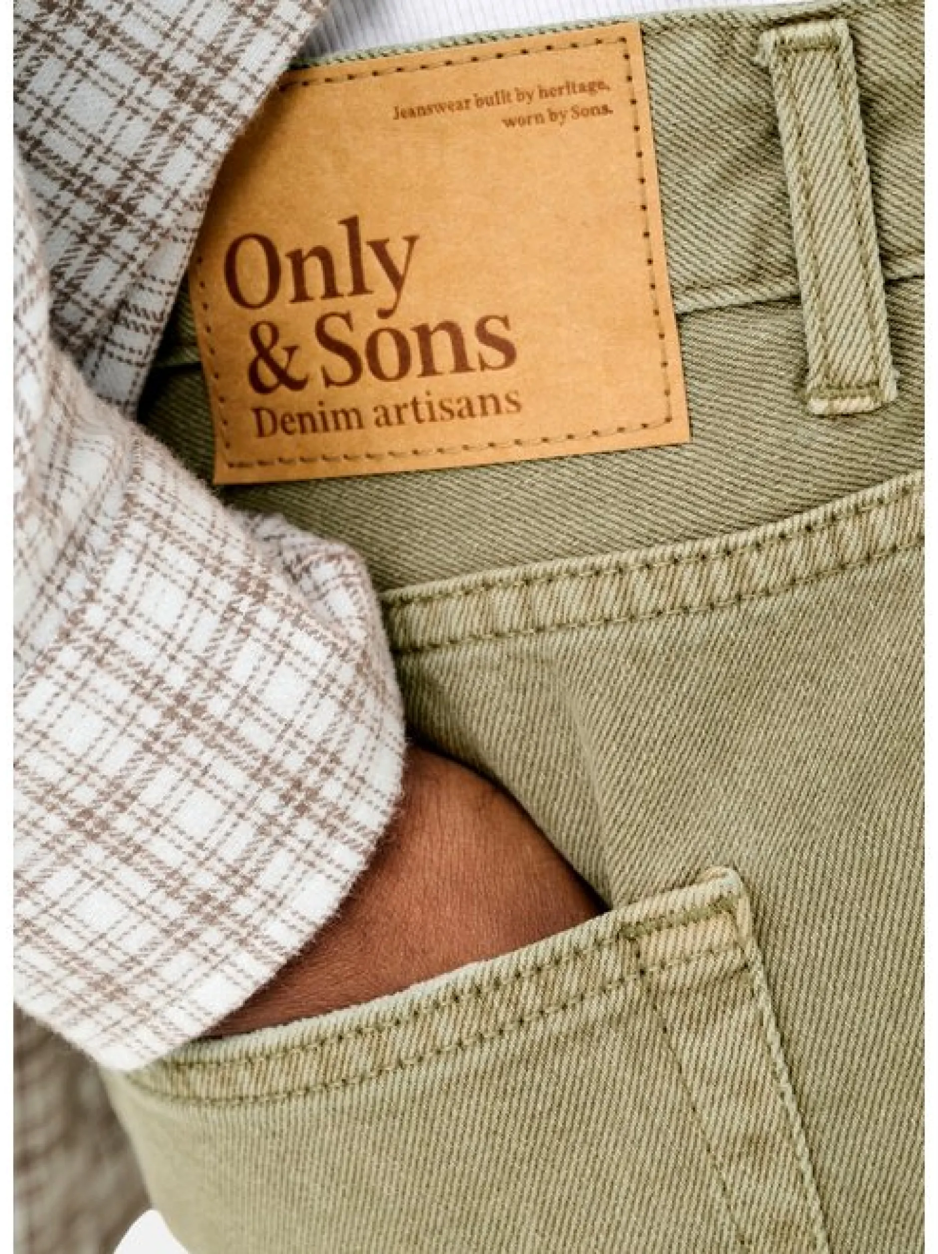 Only&Sons Herren Jeansshorts in khaki