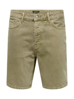 Only&Sons Herren Jeansshorts in khaki