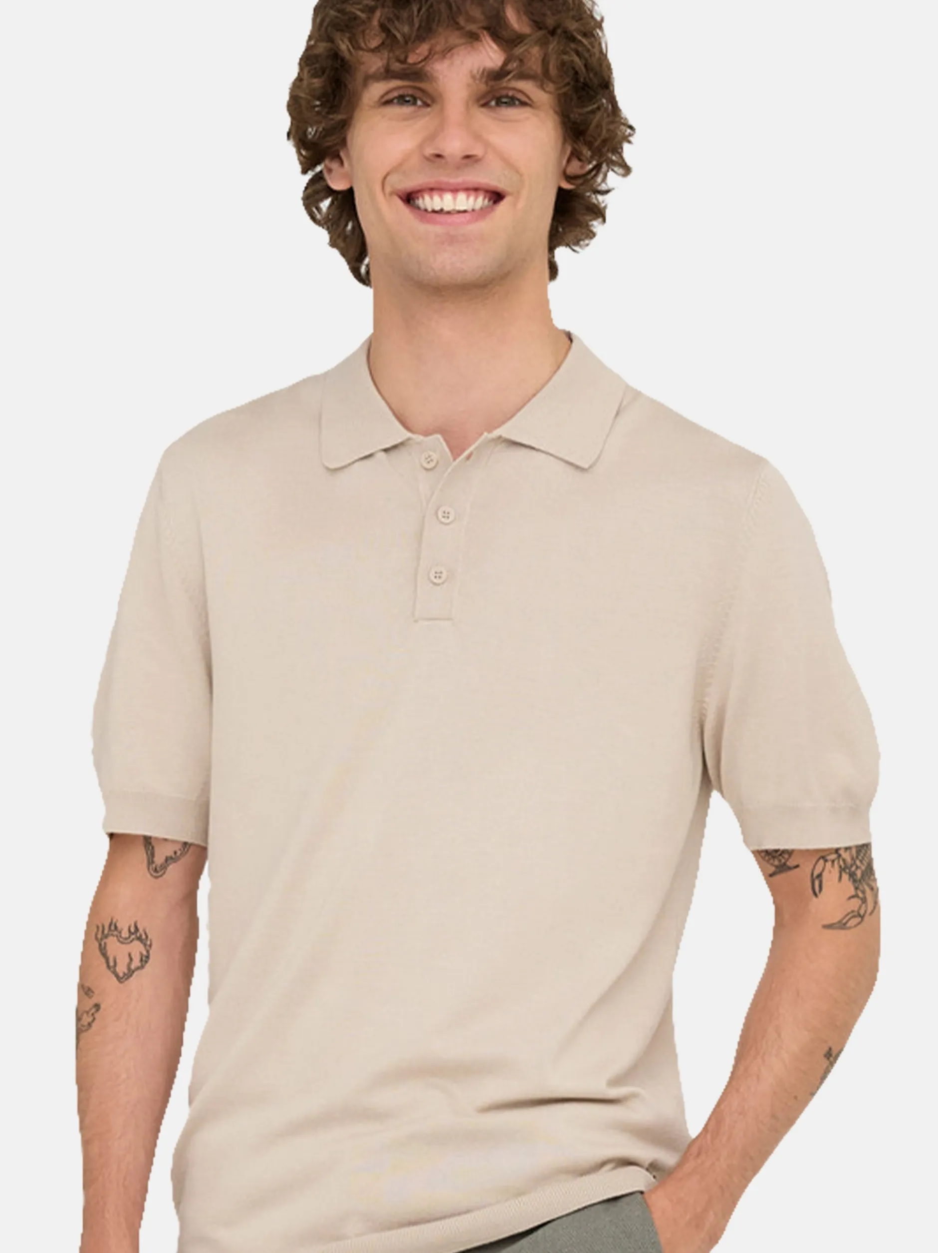 Only&Sons Herren Poloshirt - 2er Pack Wyler in hellblau