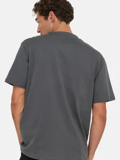 Only&Sons Herren T-Shirt - 2er Pack Onsfred in grau