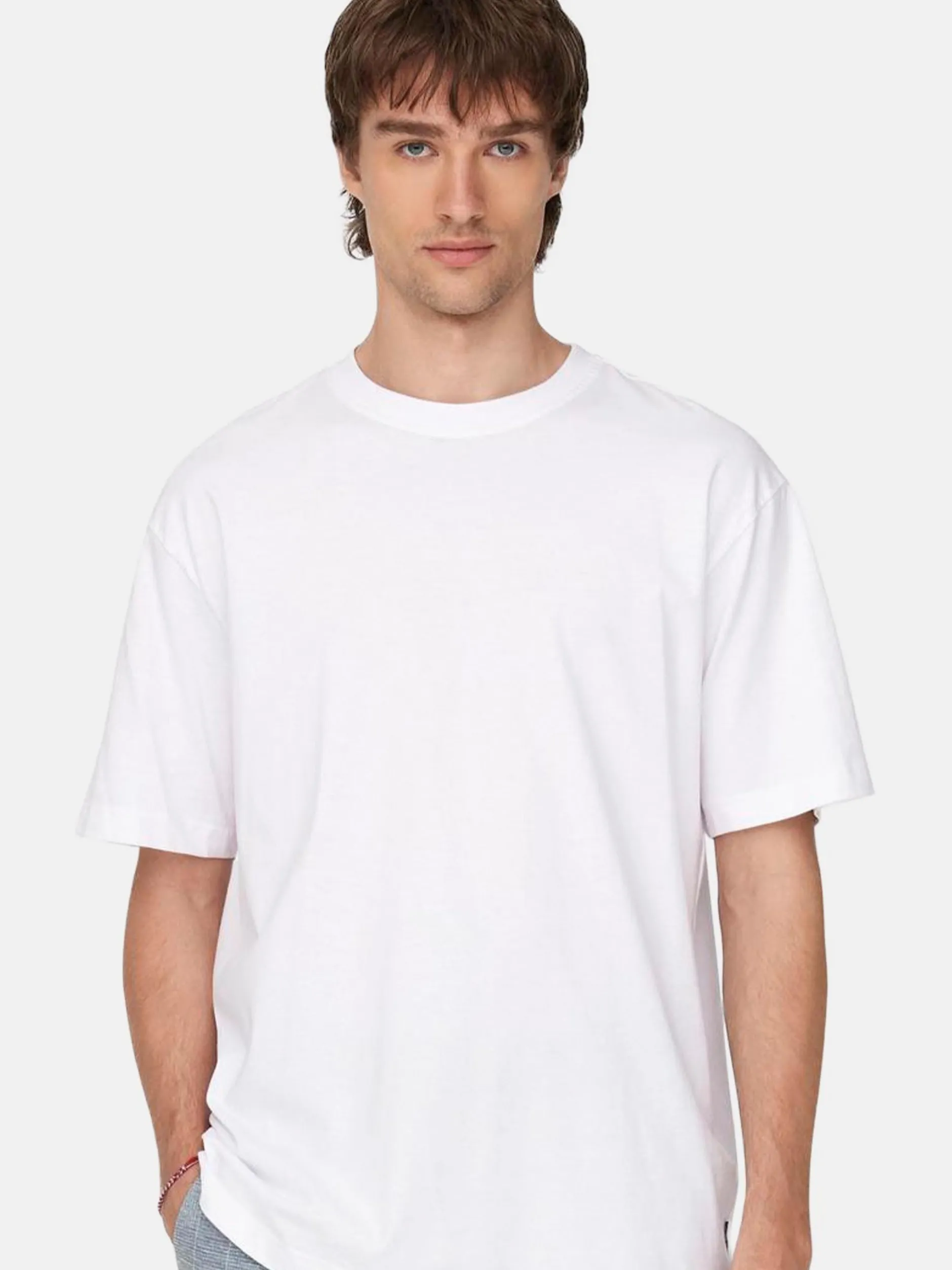 Only&Sons Herren T-Shirt - 3er Pack Onsfred in weiß