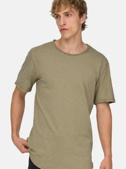 Only&Sons Herren T-Shirt - 3er Pack ONSBENNE in beige