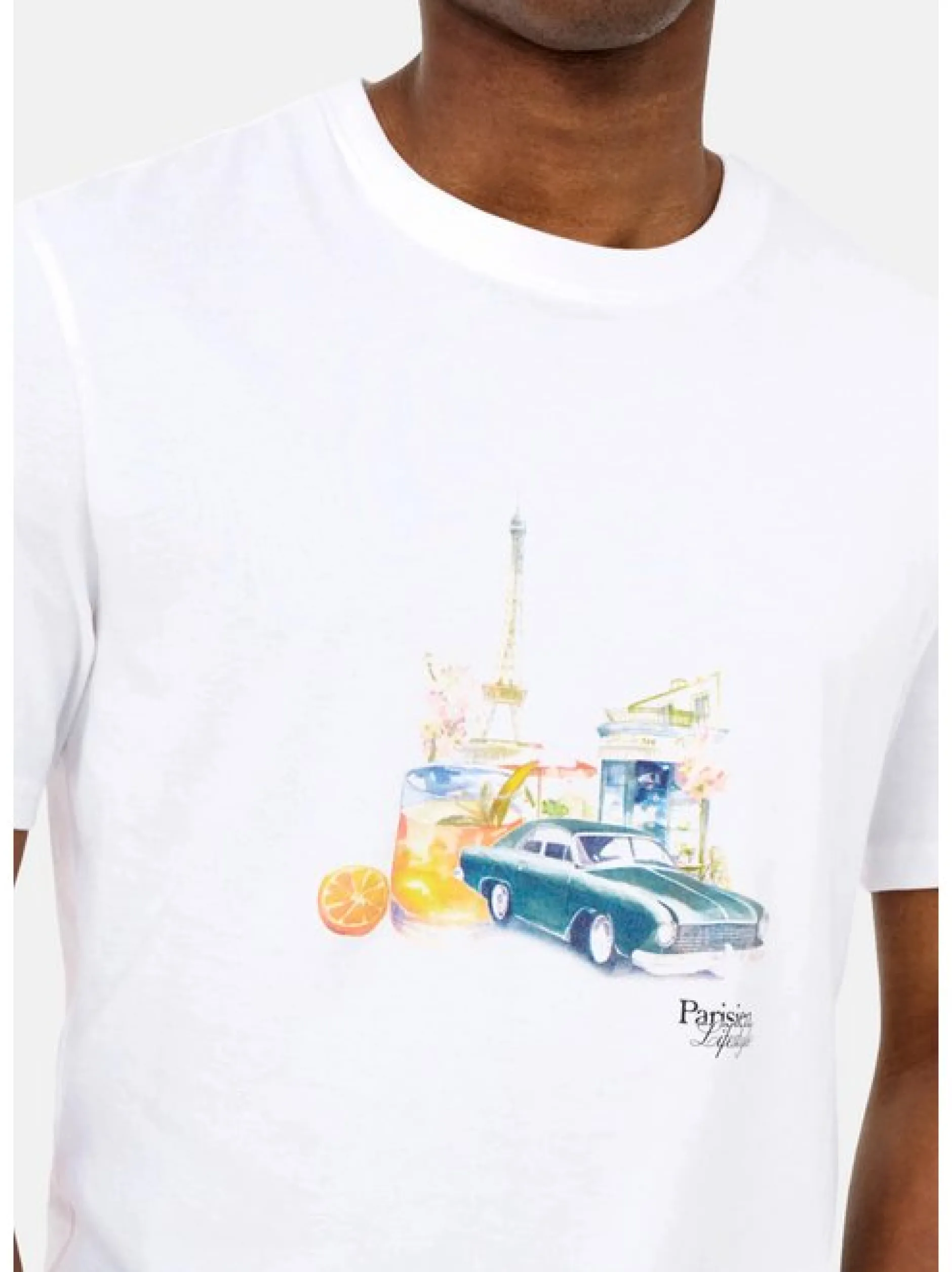 Only&Sons Herren T-Shirt in weiß - Ausschnitt: Rundhals