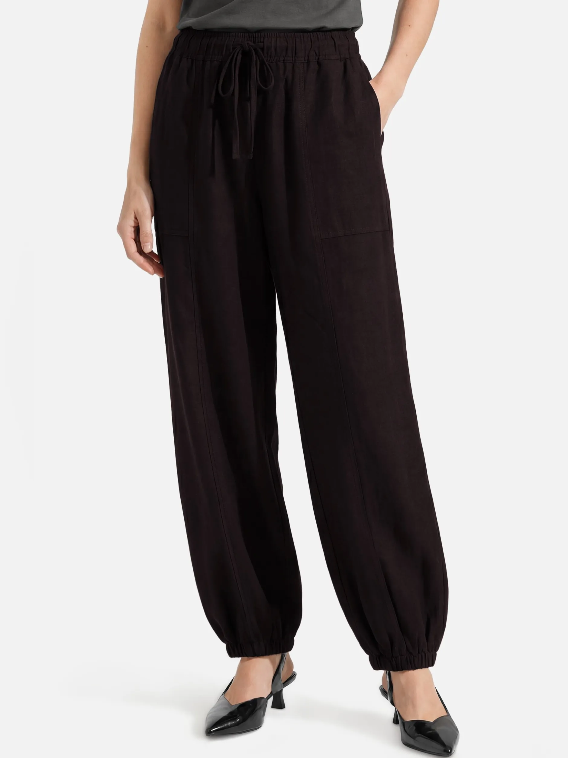 Opus Damen Ballonhose - Myha Oasis in schwarz