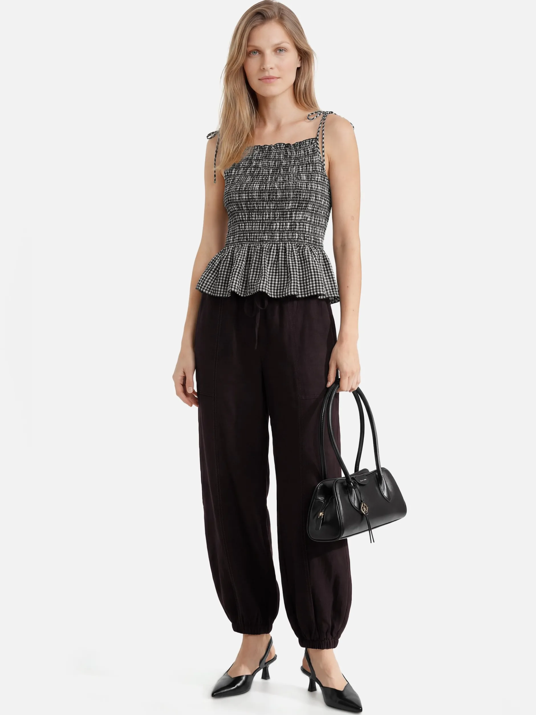 Opus Damen Ballonhose - Myha Oasis in schwarz